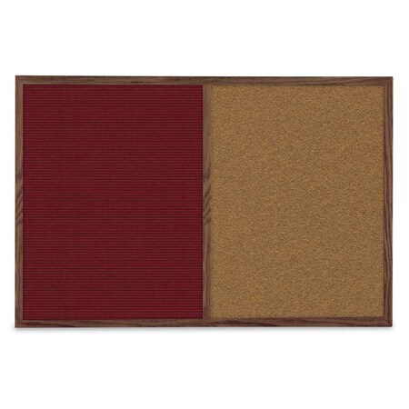 United Visual Products Slim Style Indoor Enclosed Corkboard, 36 UV504SC-SATIN-APRICOT